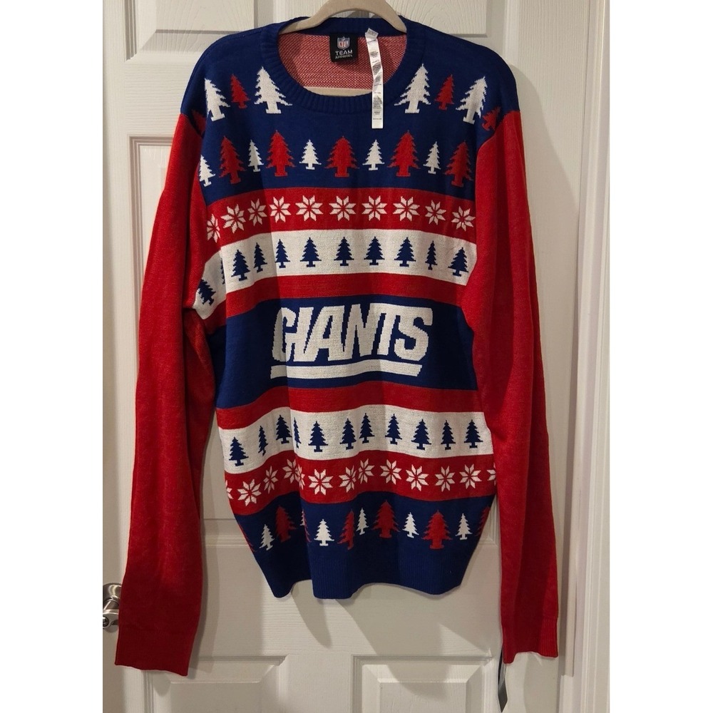 NFL New York Giants Ugly Christmas Sweater Mens XXL Forever Collectibles NWT